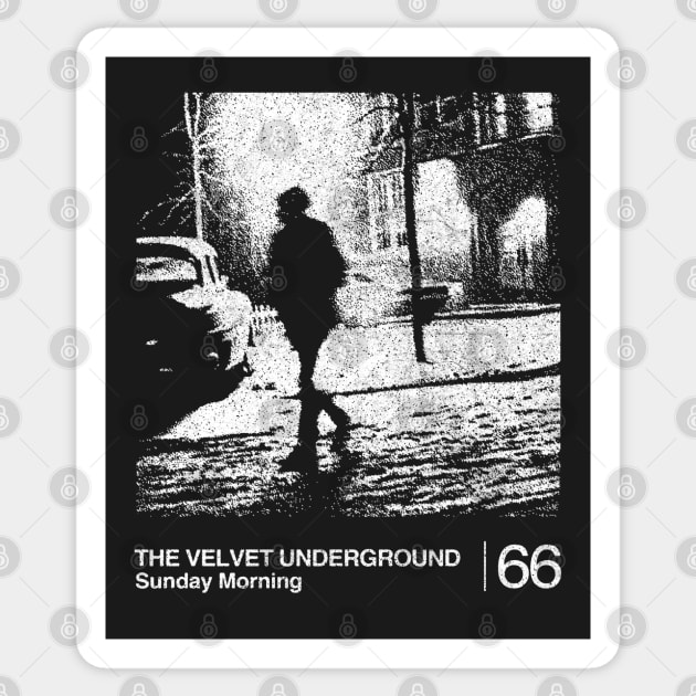 Sunday Morning / The Velvet Underground / Minimalist Graphic Artwork Design Sticker by saudade